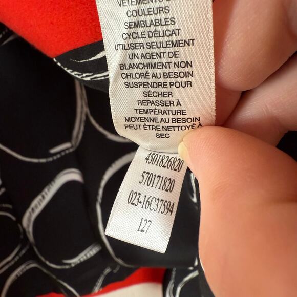 Chico's Women Red Swing Jacket Size 0 (US 4/6) Smooth Plush Retro Preppy Classic - Picture 7 of 7